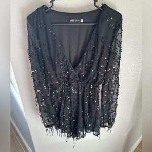 Sequin Fringe Romper